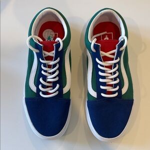 Vans “ Yacht Club” Blue and Green Sneakers with Yellow Highlights